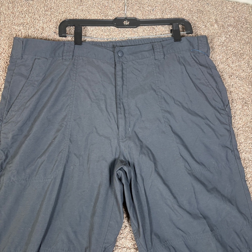 LL Bean Mens Gray Nylon Hiking Pants 40x32 Zip‎ Ankle Lightweight 0AMB2 - Picture 2 of 7